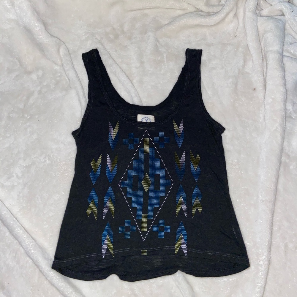 Black American Eagle tank cropped tank top🌺